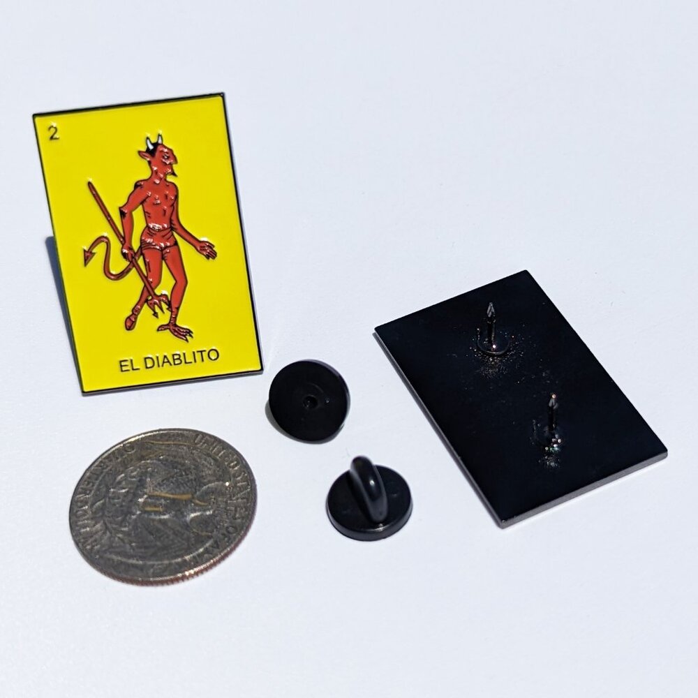 El Diablito Pin Loteria Pin For Caps Clothing Enamel Badge Mexican Game Pin